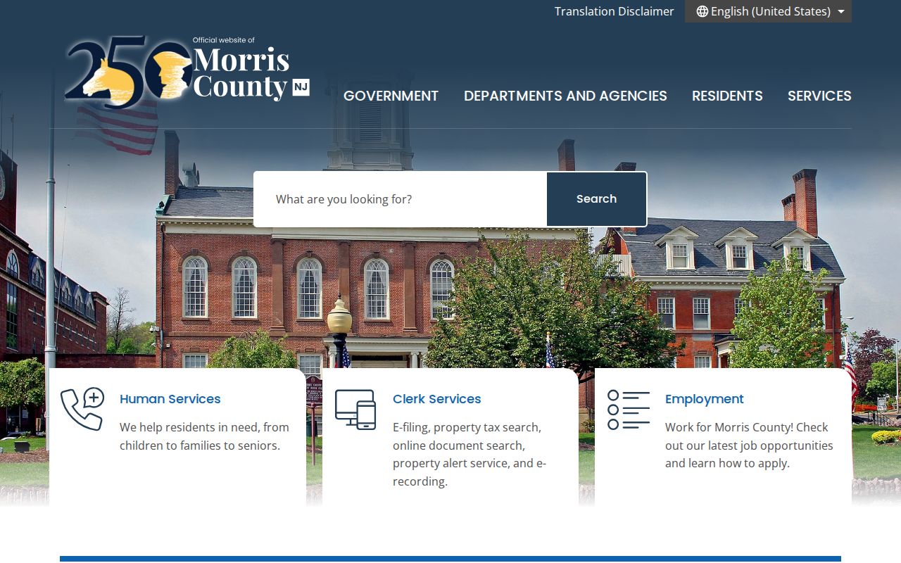 Morris County criminal history government directory
